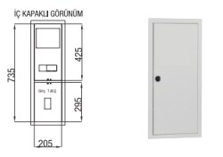 Çetinkaya / 1 Threephase Surface Mounted Counter Panel - Çetinkaya