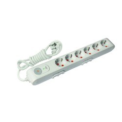 1050J Grounded 6-way-Six-Wire Group Socket with Viko Current and Child Protection - Viko