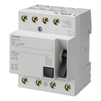 Siemens-4x125A 30 mA Residual Current Circuit Relay - 1