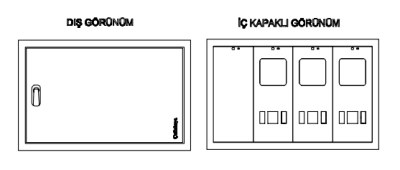 Çetinkaya / 2 Monophase Surface Mounted Counter Panel - 1