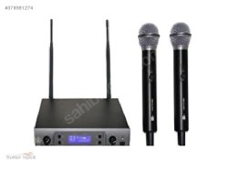 ​2-li Telsiz Mikrofon Seti-Receiver ve 2 adet El Mikrofonu- - Topp Pro