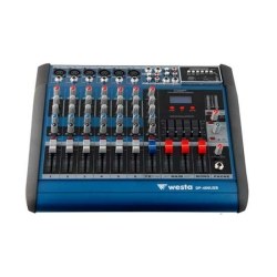 2x150 Watt 6 Kanal Giriş Usb-SD Girişli Power Mikser - Westa