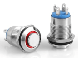 3faz 12 mm Beyaz Halka LED Buton 4P IP65 - 3faz