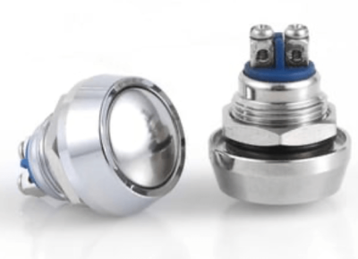 3faz 12 mm Bombe Işıksız Metal Buton IP65 - 1