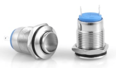 3faz 12 mm Çıkık Işıksız Metal Buton IP65 - 1
