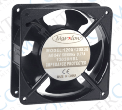 3faz 120x120x38 mm 24V AC Rulmanlı Fan Güçlü Endüstriyel Soğutma Fanı 0,77A - 3faz