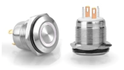 3faz 16 mm Beyaz Halka LED Buton IP65 - 1