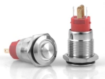 3faz 16 mm Çıkık Beyaz Halka LED’li Anahtar IP67 24V - 1