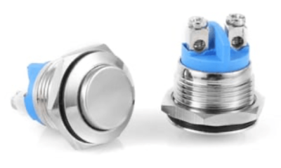 3faz 16 mm Çıkık Işıksız Metal Buton IP65 - 1