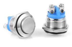 3faz 16 mm Ters Kontak Işıksız Metal Buton IP65 - 3faz
