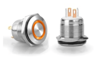 3faz 16 mm Turuncu Halka LED Buton IP65 - 1