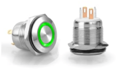 3faz 16 mm Yeşil Halka LED Buton IP65 - 1