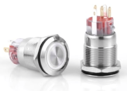3faz 19 mm Beyaz Halka LEDli Buton IP67 24V - 3faz