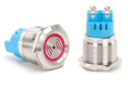 3faz 19 mm Halka LEDli Buzzer Metal Buton IP65 24V Kırmızı - 3faz