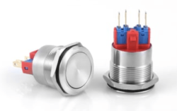 3faz 22 mm Işıksız Metal Anahtarlı Düz Tip Buton 4P IP65 - 3faz