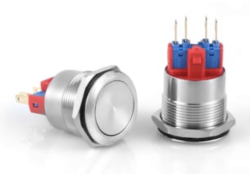 3faz 22 mm Işıksız Metal Yaylı Buton 4P IP65 - 3faz