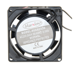 3faz 80x80x25 mm AC Fan 220V 0,08A Panel Tipi Soğutma Fanı - 3faz