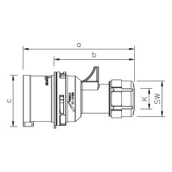 Mete Enerji 3x16a Ip44 Düz Fıs-406101 - 2