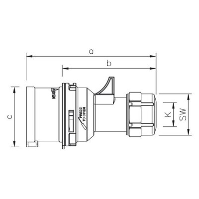 Mete Enerji 3x16a Ip44 Düz Fış Vidalı Bağlantı-406101v - 2