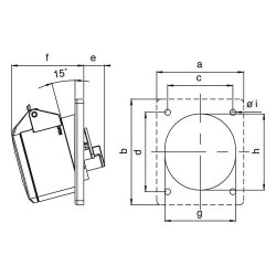 Mete Enerji 3x16a Ip44 Makine Prizi Eğik Vidalı Bağlantı-406501v - 2