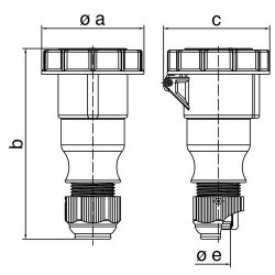 Mete Enerji 3x16a Ip67 Uzatma Prizi Vidalı Bağ/ T310150v - 2