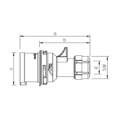 Mete Enerji 3x32a Ip44 Düz Fıs/ 406107 - 2