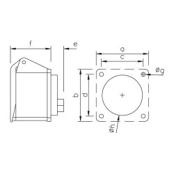 Mete Enerji 3x32a Ip44 Makıne Prızı-Düz-Vidalı Bağlantı-406514v - 2