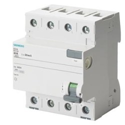 Siemens-4x63A 300 mA Residual Current Circuit Relay 5SV4646-0 - 1
