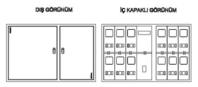 Çetinkaya / 4 Monophase Flush Mounted Counter Panel - 1