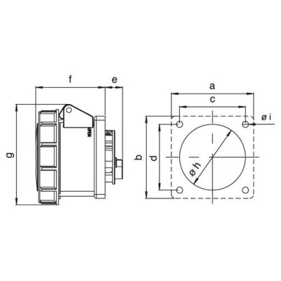 Mete Enerji 4x32a Ip67 Makıne Prızı-Düz-Vidalı Bağlantı-406520v - 2