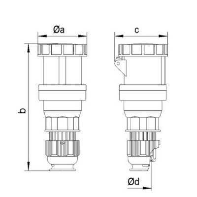 Mete Enerji 4x63a Ip67 Uzatma Prizi/ T31728 - 2