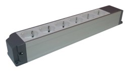 3FAZ55x195x50 4 Modül Alüminyum Priz Blokları Boş-Çp 8007 - 3faz