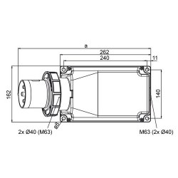 Mete Enerji 5x125a Ip67 Duvar Fısı-Eğik Gövdelı-406324 - 2