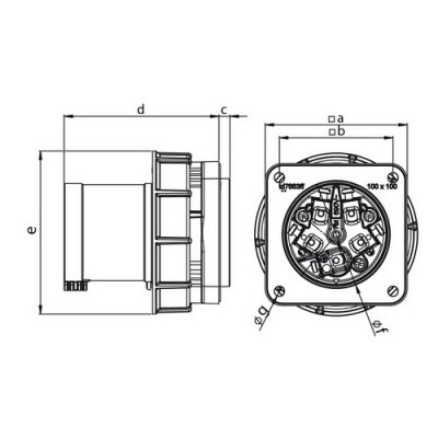 Mete Enerji 5x125a Ip67 Makıne Fısı-Düz-406239 - 2