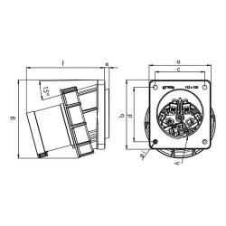 Mete Enerji 5x125a Ip67 Makıne Fısı-Eğik-406240 - 2