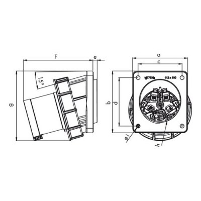 Mete Enerji 5x125a Ip67 Makine Fişi-Eğik-406240 - 2