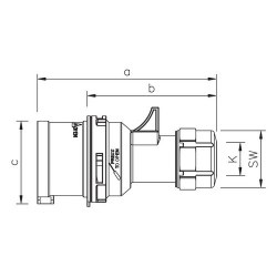 Mete Enerji 5x16a Ip44 Düz Fıs-406105 - 2