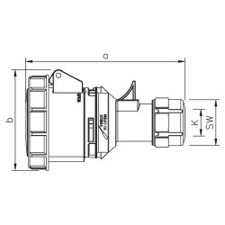 Mete Enerji 5x16a Ip67 Uzatma Prızı-Vidalı Bağlantı-406406v - 2