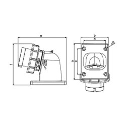 Mete Enerji 5x32a Ip67 Makine Fişi-Eğik-Vidalı Bağlantı-406224v - 2