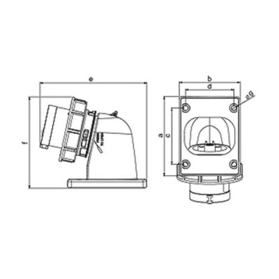 Mete Enerji 5x32a Ip67 Makine Fişi-Eğik-Vidalı Bağlantı-406224v - 2