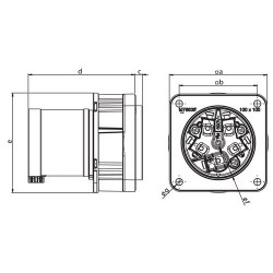 Mete Enerji 5x63a Ip44 Makıne Fısı-Düz-406233 - 2