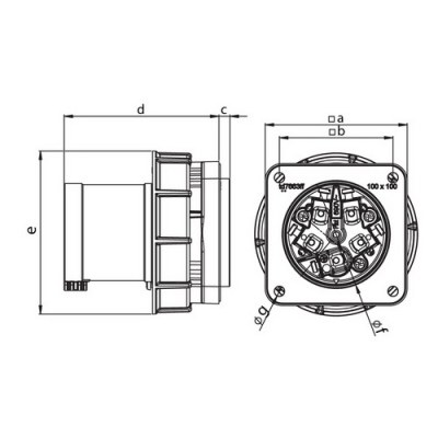 Mete Enerji 5x63a Ip67 Makine Fişi-Düz-406235 - 2