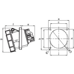 Mete Enerji 5x63a Ip67 Makine Prizi Eğik-406535 - 2