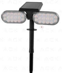 ACK 10W Solar PC LED Yeşil Bahçe Armatürü -AG60-02851- - ACK