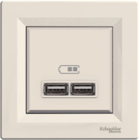 Asfora USB krem - Schneider Electric
