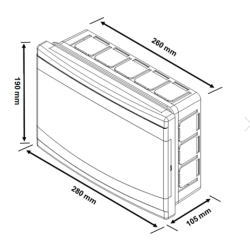 Borsan 12 Module Flush Mounted Fuse Box H F - 2