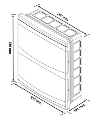 Borsan 18 Module Flush Mounted Fuse Box H F - 2