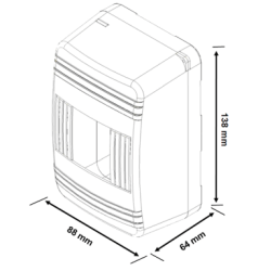 Borsan 2 Module Surface Mounted Fuse Box H F - 2