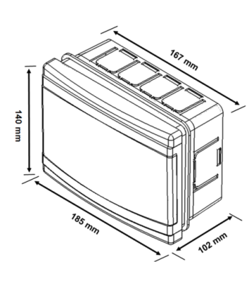 Borsan 6 Module Flush Mounted Fuse Box H F - 3