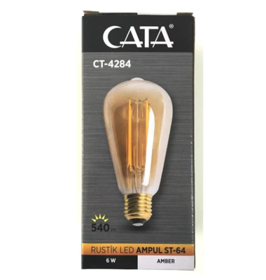 Cata 6W Rustik Uzun ST-64 Led Ampul - 1